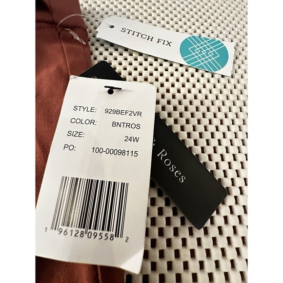 NWT Violets and Roses Pants Women SZ 24W Elastic Waist Comfort Career Casual NEW - Picture 7 of 14